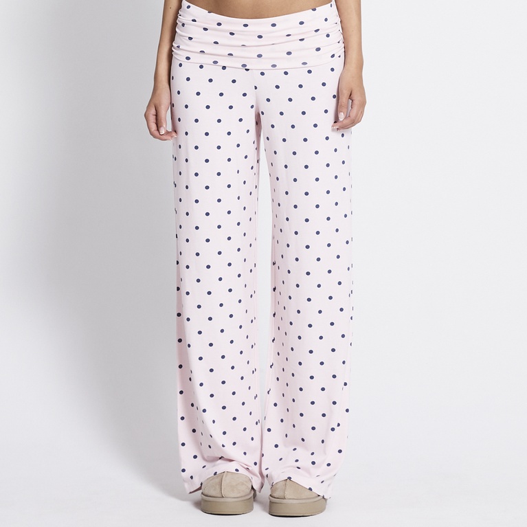 Foldable wide pants "Eleni Printed" Pink